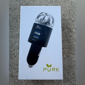 PURE Car USB Charger with Air Purifier - Black